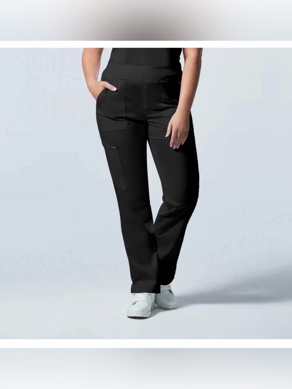 Landau Proflex Black Women's Cargo Scrub Pants NEW